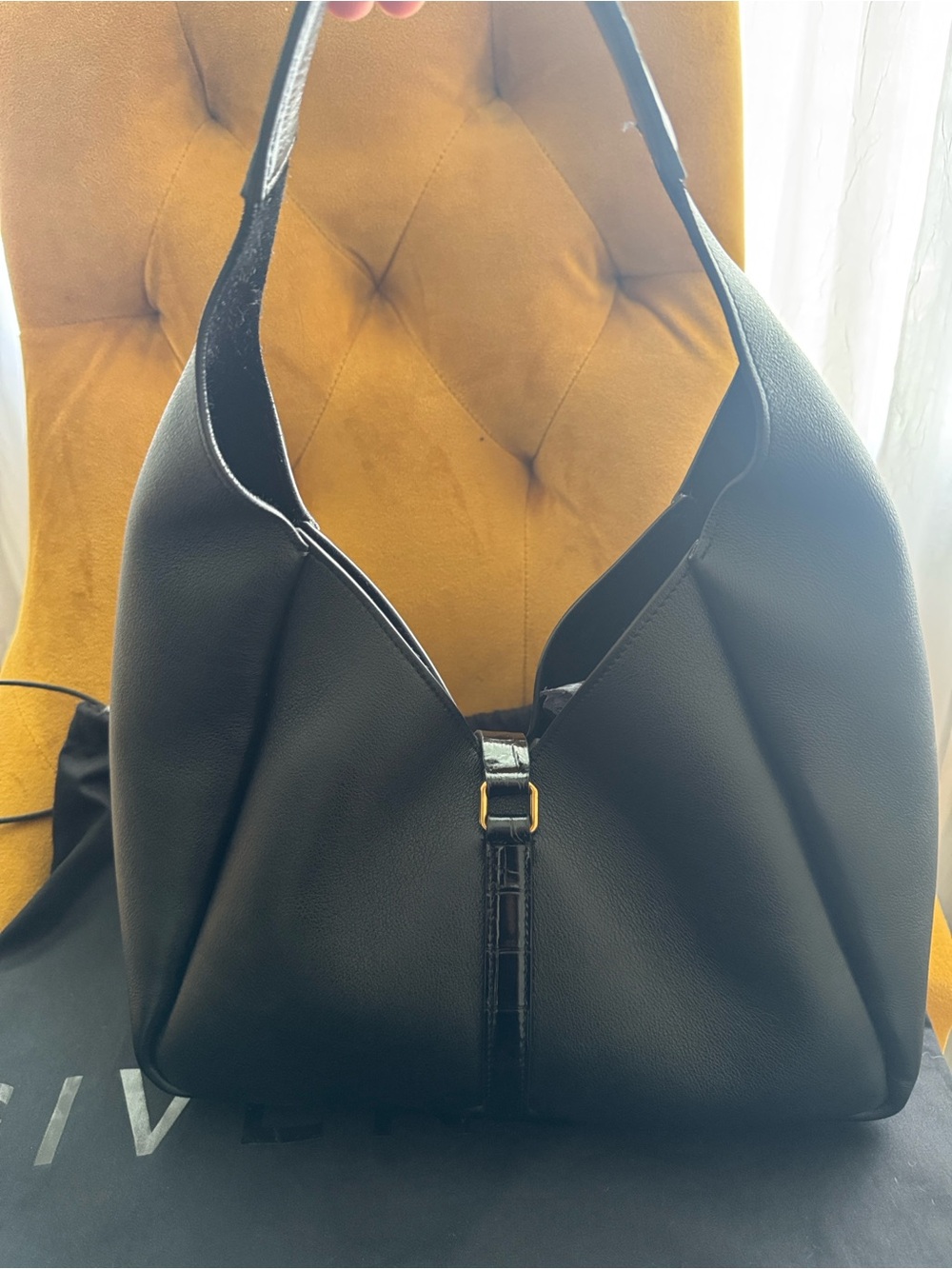 Givenchy Black Grained Leather Medium G Hobo with Padlock - Picture 3 of 13